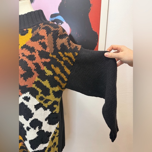 Vintage Leopard Print Sweater Dress - Picture 7 of 8